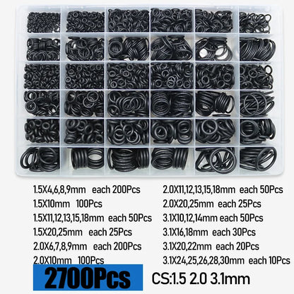 O Ring CS 1.0 1.5 to 4.0mm Sealing Washer Nitrile Rubber O-ring Faucet Plumbing Gaskets Oil Resistant High Temperature Oring Kit Tuck's Performance