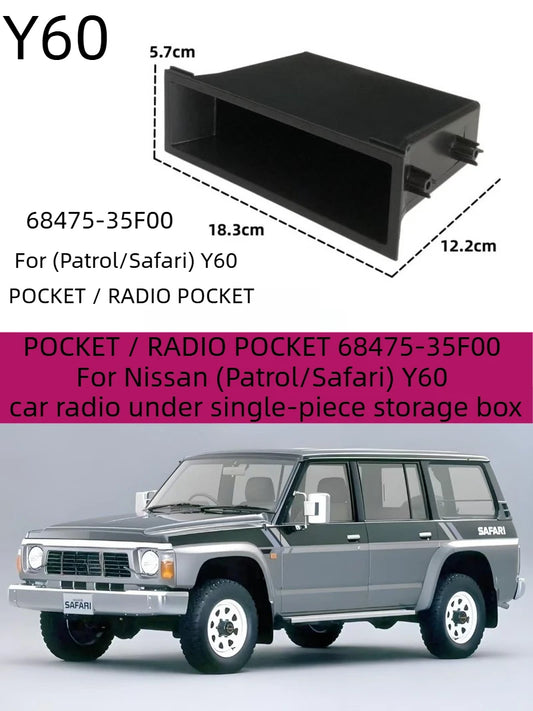 Nissan Patrol GQ Y60 under radio storage pocket
