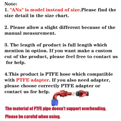 1M/3M/4M/6M AN3 AN4 AN6 AN8 AN10 Racing Hose 304 Stainless Steel Braided PTFE Brake Hose E85 Fuel Oil Line Oil Cooler Hose Pipe Tuck's Performance