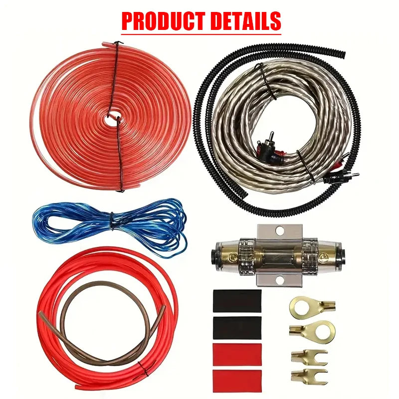 8GA Car Amplifier Wiring Kit with RCA Lead and 60A Fuse - product image 4