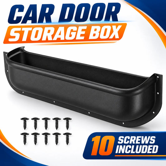Black van door storage tray with 10 screws included