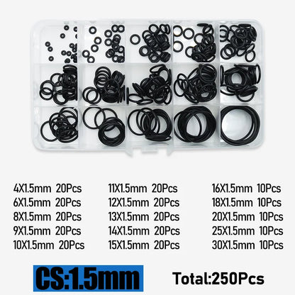 O Ring CS 1.0 1.5 to 4.0mm Sealing Washer Nitrile Rubber O-ring Faucet Plumbing Gaskets Oil Resistant High Temperature Oring Kit Tuck's Performance