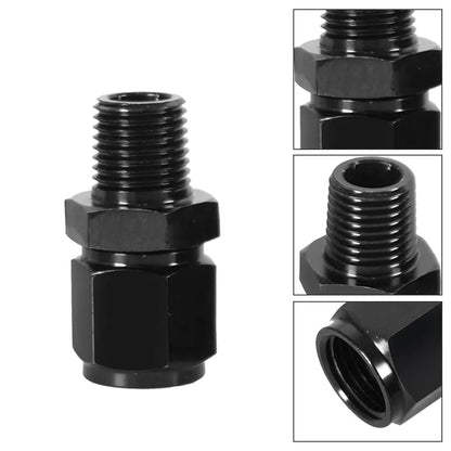 8AN Female Flare Swivel to 1/4 NPT Male Adapter Fitting Union Straight Aluminum AN4 AN6 Female 1/2NPT 1/8 NPT 3/8NPT Male Tuck's Performance