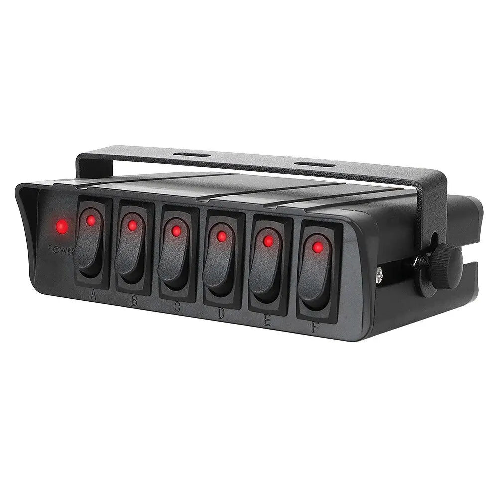 24V 12V 6 Buttons Switch Panel With 30A Fuse Blade Indicator Car Lights Toggle Accessories Tuck's Performance