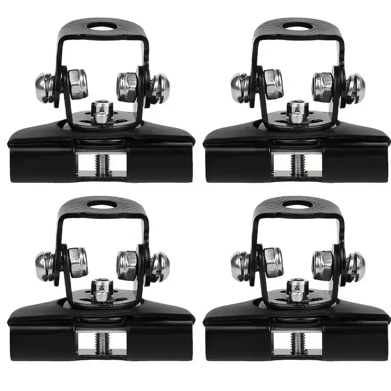 4 pack of black bonnet light bracket clamps