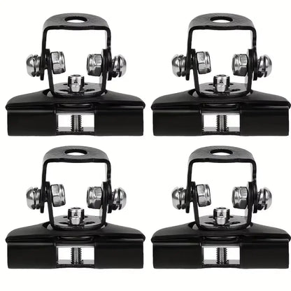 4 pack of black bonnet light bracket clamps