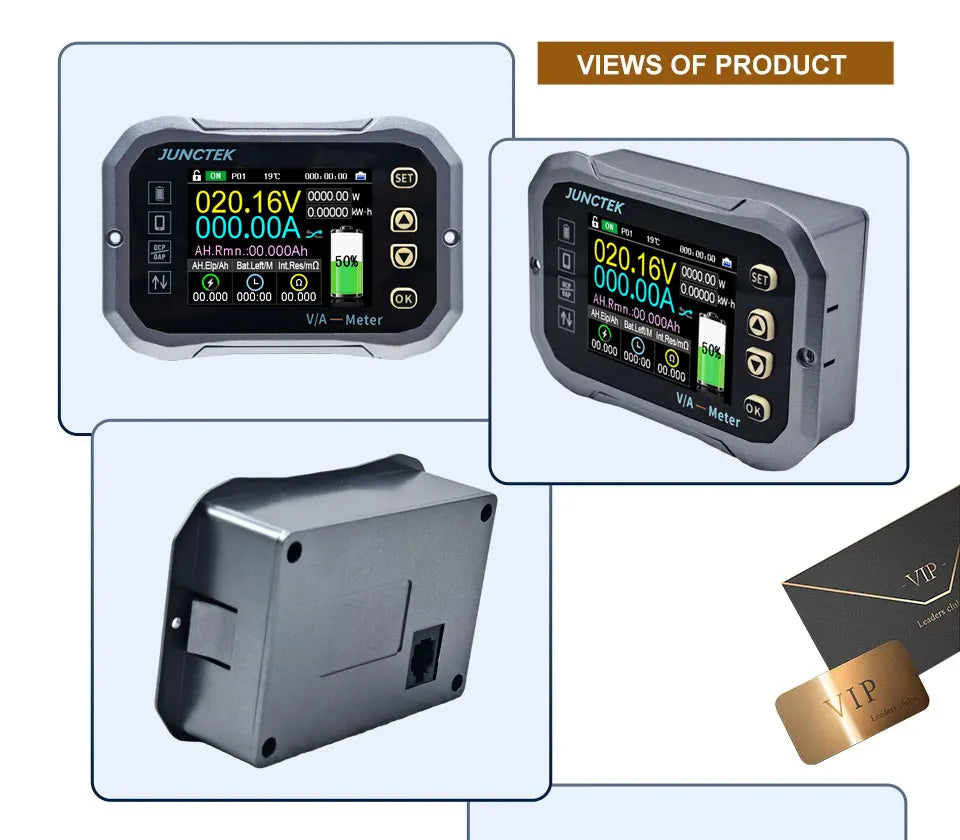 Battery Monitor Bluetooth KG140F DC 0-120V 100A 400A Battery Tester Voltage Current VA Battery Coulomb Meter Capacity Indicator Tuck's Performance