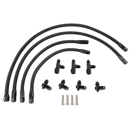 AN4 Adapter Engine Steam Vent Hose Line Kit Stainless Steel Braided Line Hose For LS LSX LS1 LS2 LS6 LM7 Chevrolet Pontiac GMC Tuck's Performance