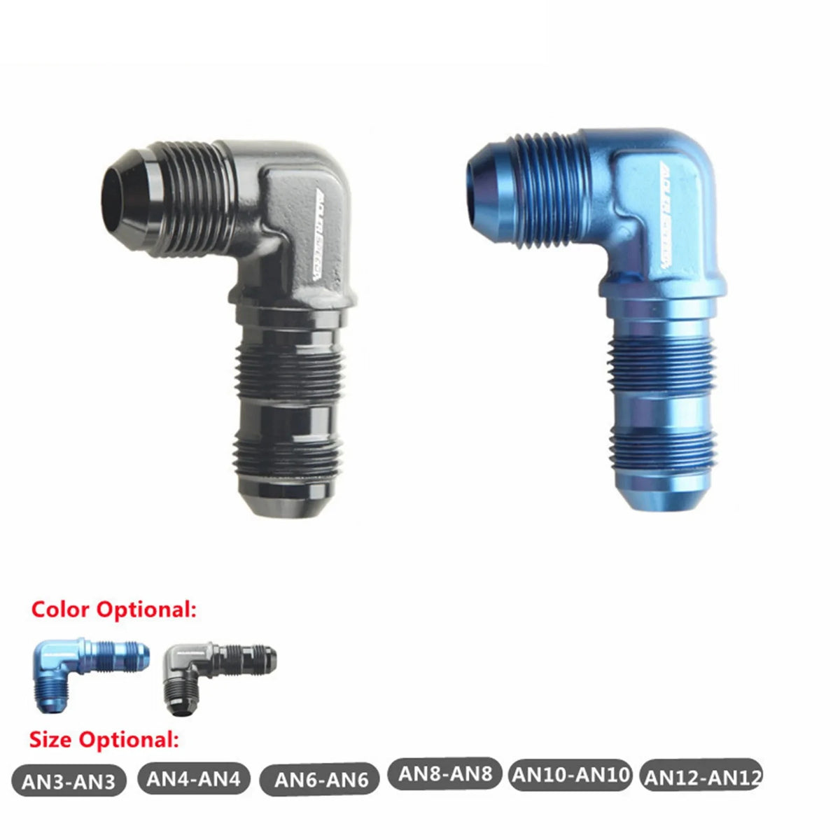 AN3 AN4 AN6 AN8 AN10 AN12 Male To Male 90 Degree Bulkhead Fitting Adapter Tuck's Performance