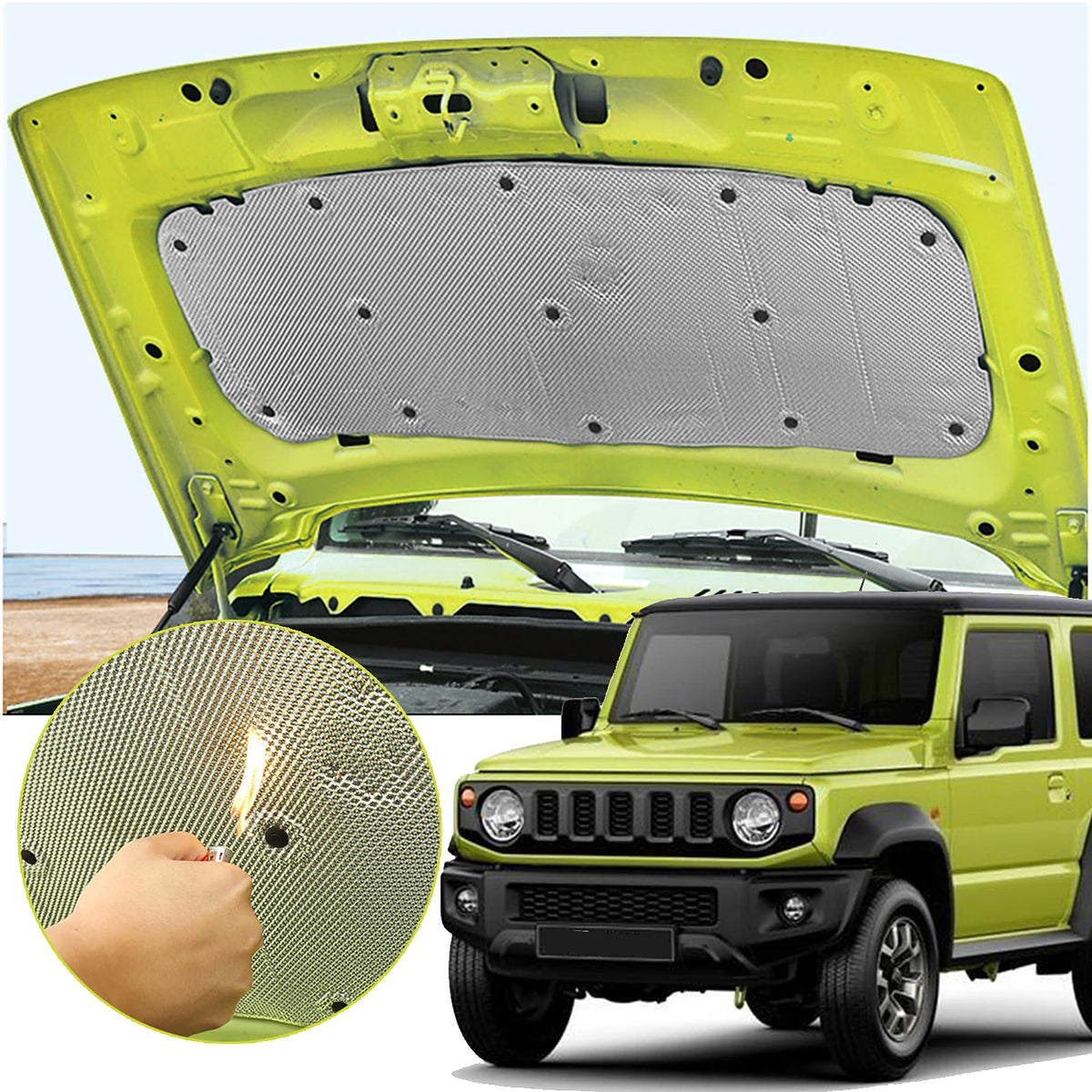 Suzuki Jimny bonnet insulation liner