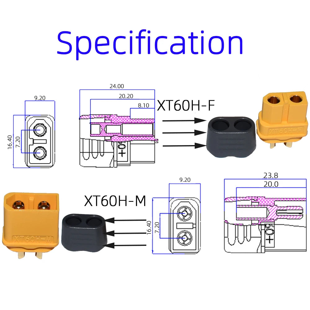 XT60H Connector Plug Set for 12V Power Leads product view 8