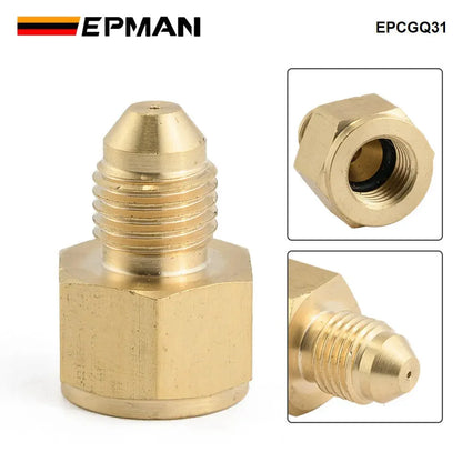 EPMAN Brass AN4 Inline Turbo Oil Feed Inlet Restrictor Fitting -4AN Male To -4AN Female 0.035" EPCGQ31 Tuck's Performance