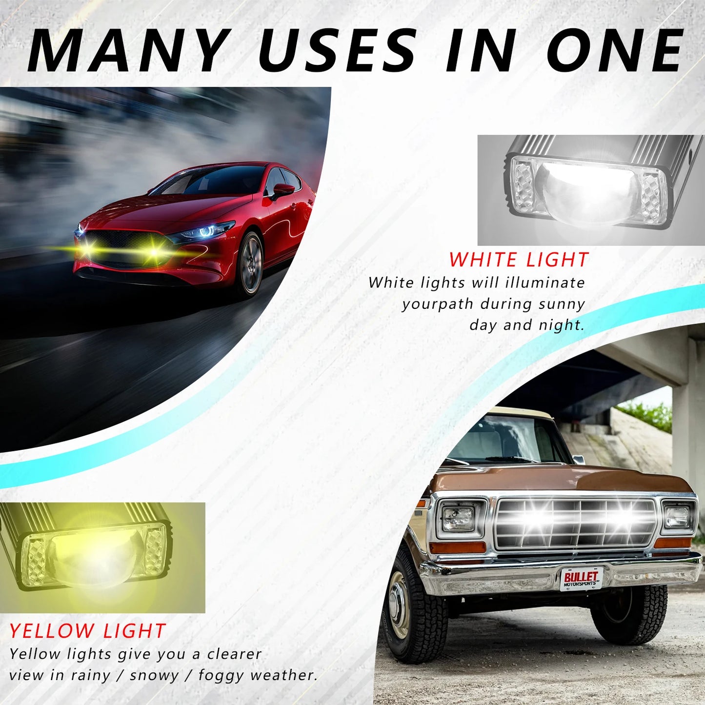12V-30V 120W LED Auxiliary Spotlight Pair product image 2