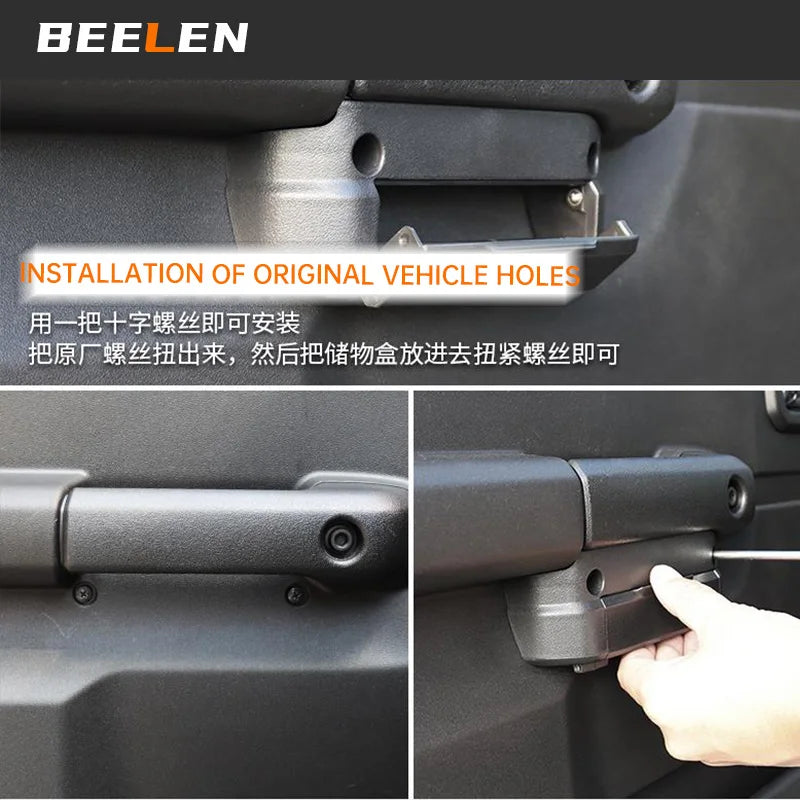 Car Front Rear Door Handle Storage Box Organizer Tray For 2019-2025 3 Door 5Door Suzuki Jimny JB74 JB64 Interior Accessories Tuck's Performance