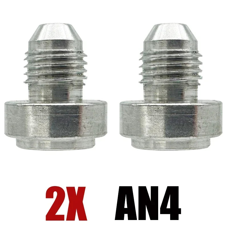 2X 3AN 4AN 6AN 8AN 10AN 12AN 16AN 20AN Male Weld On Fitting Adapter Weld Bung Aluminum Hose Straight Thread Connector Silver Tuck's Performance