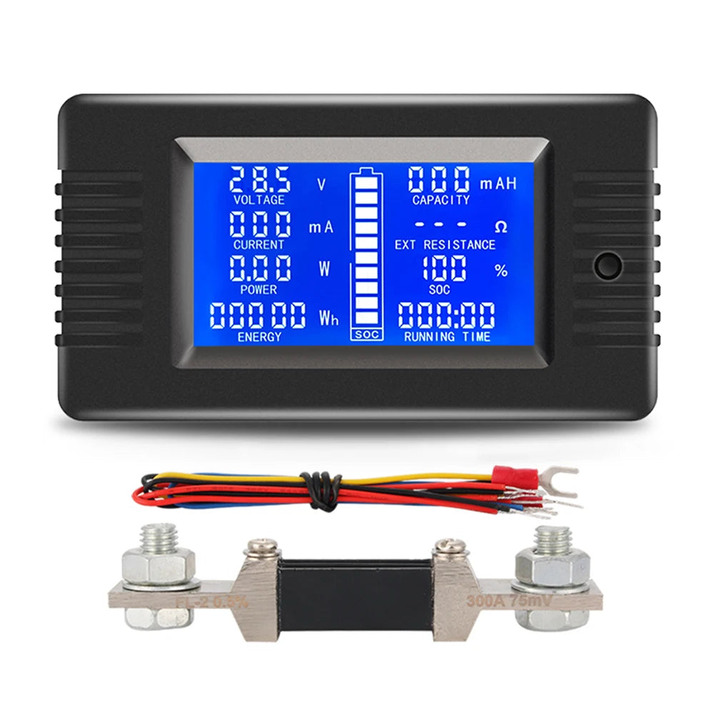 Digital Battery Capacity Tester with 100A-300A Shunt image 1