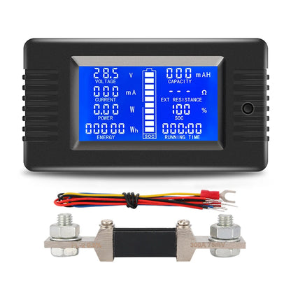 Digital Battery Capacity Tester with 100A-300A Shunt image 1