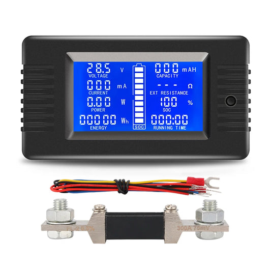 Digital Battery Capacity Tester with 100A-300A Shunt image 1
