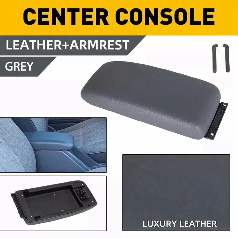 Centre console armrest lid in grey, details and fitted view