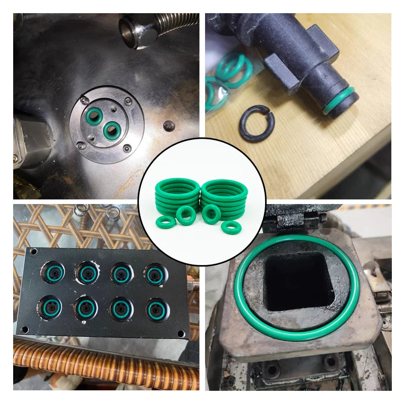 250s Green FKM O Ring Sealing Gasket Heat Resistance High Hardness Corrosion CS 1/1.5/2/2.4/3.1 Fluorine Rubber Seal O-rings Kit Tuck's Performance
