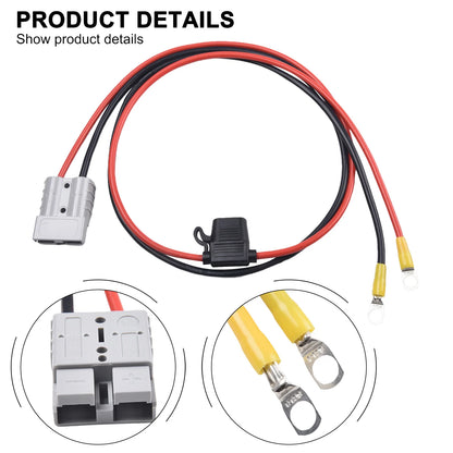 50A 12V Quick Connect Battery Cable Wiring Kit image 26