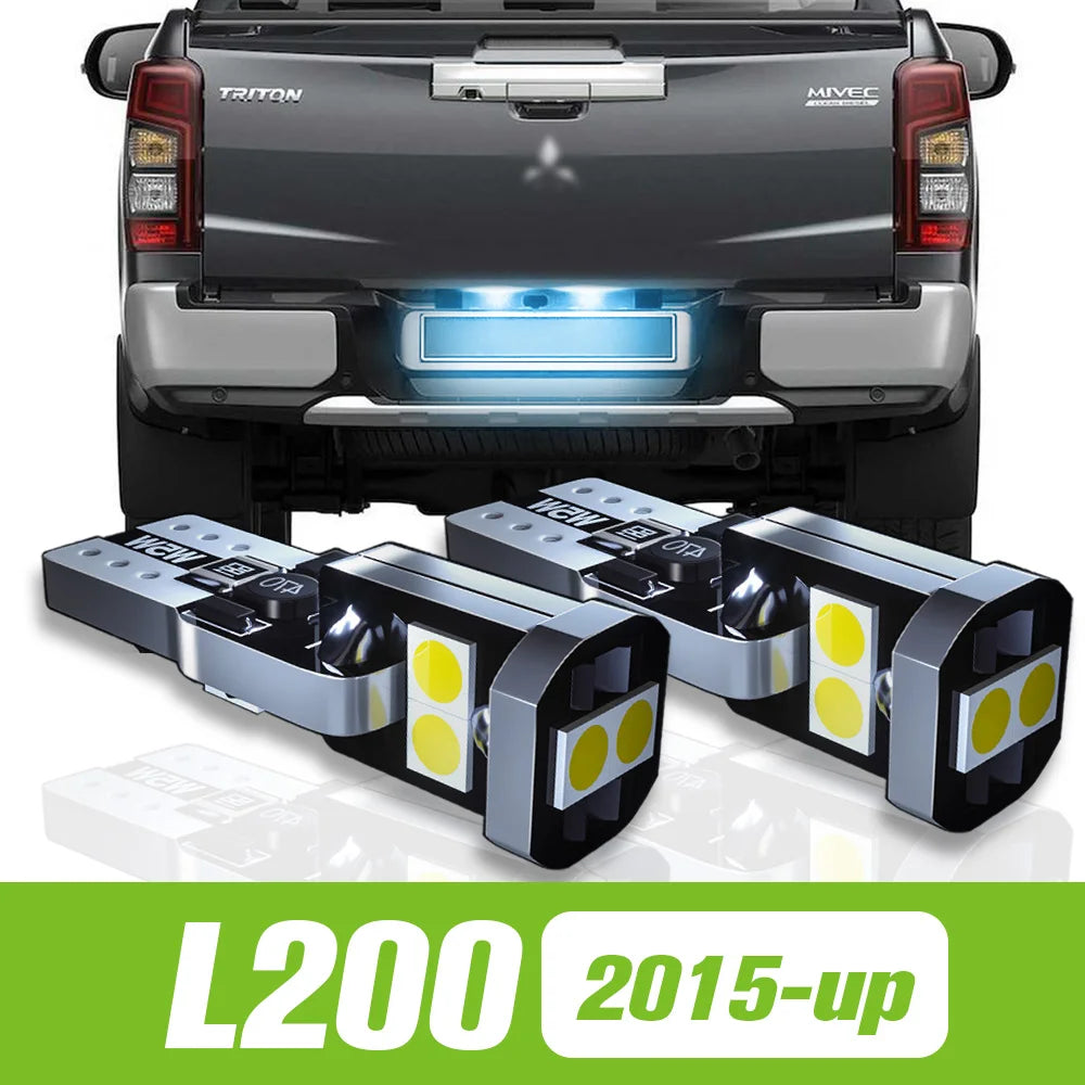 2pcs For Mitsubishi L200 LED License Plate Light 2015 2016 2017 Accessories Tuck's Performance