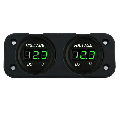 Waterproof 12V/24V Dual LED Digital Voltmeter Panel image 11