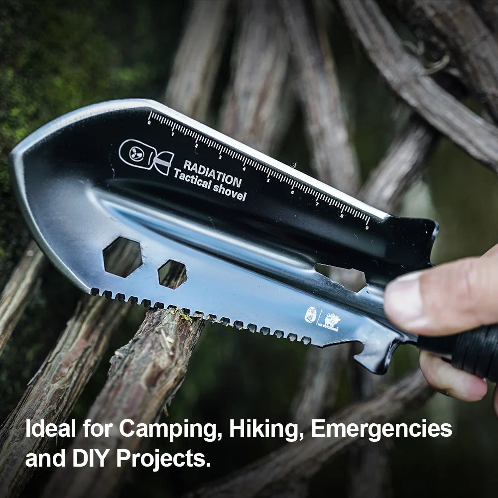 8-in-1 Mini Multifunctional Survival Shovel – 3CR13 Stainless Steel Portable Camping Spade Outdoor Entrenching Tool with Case Tuck's Performance