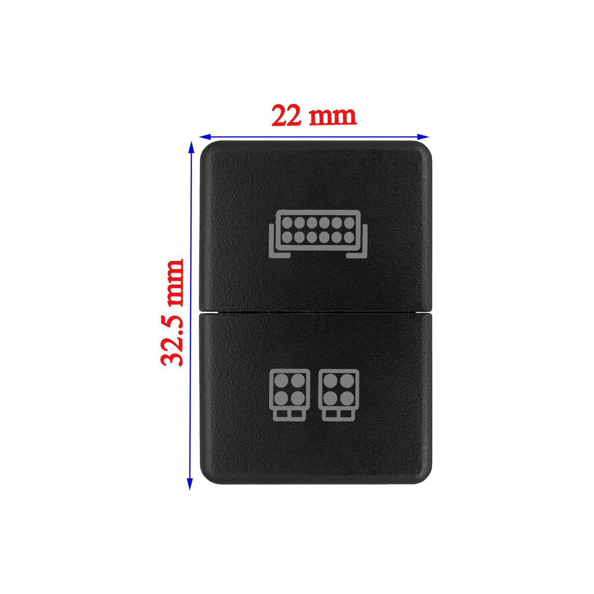 12V Dual Button Push Switch Orange Led Light For Toyota Prado Land Cruiser 200 RAV4 Hilux GUN HiAce 4 Runner Tundra Suzuki Jimny Tuck's Performance