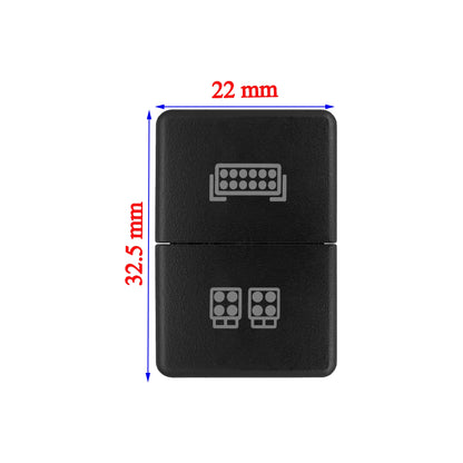 12V Dual Button Push Switch Orange Led Light For Toyota Prado Land Cruiser 200 RAV4 Hilux GUN HiAce 4 Runner Tundra Suzuki Jimny Tuck's Performance