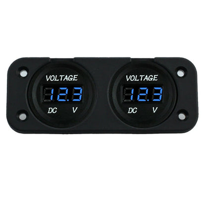 Waterproof 12V/24V Dual LED Digital Voltmeter Panel image 2