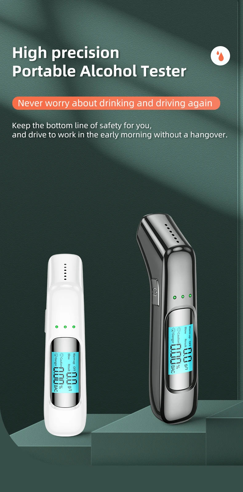Portable Digital Breath Alcohol Tester with LCD Display - product image 7