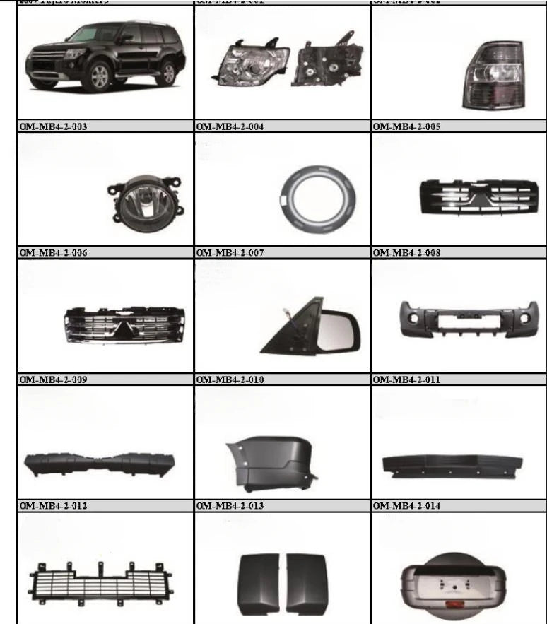 Pajero rear door seal profile