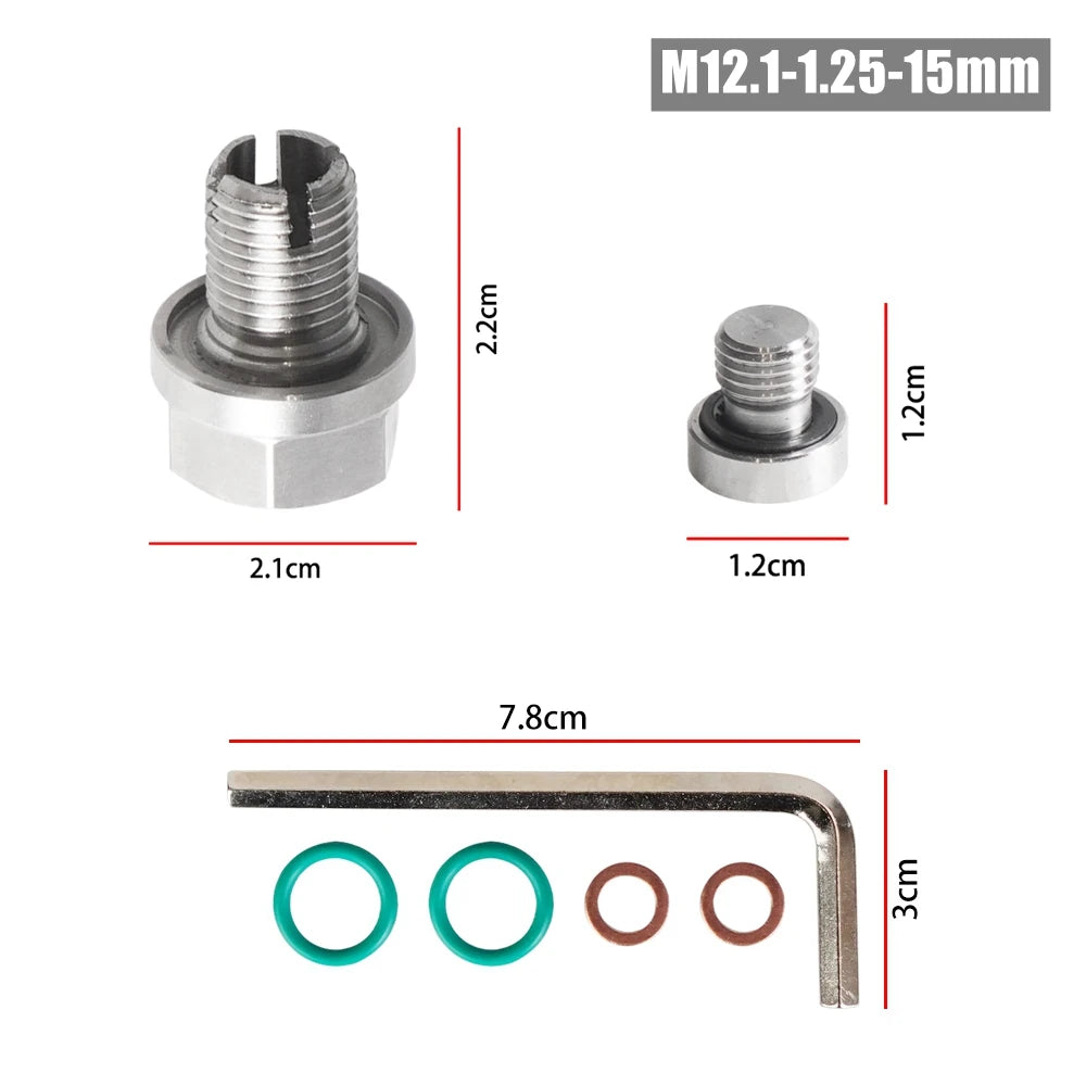 M12.1x1.25/1.5/1.75 M14.1 M16.1 M18.1x 15mm Oil Drain Plug Oversize Piggyback Self Tapping Oil Pan Thread Repair Kit Tuck's Performance