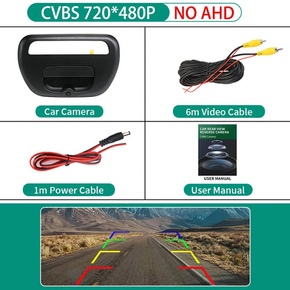 AHD 170° Pickup Tailgate Handle Camera Black For Mitsubishi-Triton L200 2005-2015 5716A031XA Car Rear View Backup Camera Tuck's Performance
