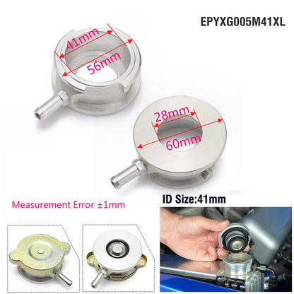 EPMAN Performance Aluminum Weld On Radiator Filler Neck 1.65" ID 41mm or 1.25" 32mm Radiator Inlet With Cap EPYXG005M Tuck's Performance