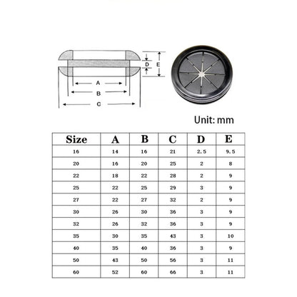 5/10pcs Rubber Grommet Blanking Hole Firewall Hole Plug Electrical Wire Gasket Black Parts 16mm 20mm 22mm 25mm 28mm 30mm to 60mm Tuck's Performance