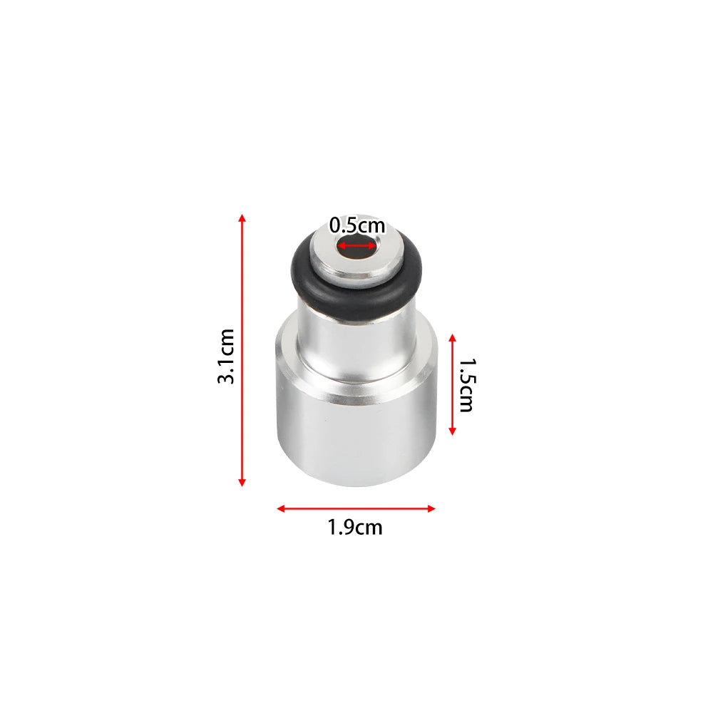 8Pcs Silver LS3 LS7 LS9 L76 Aluminum Shorty Fuel Injector Adapter Spacer to LS2 Intake Fuel Rail FP-1102 Tuck's Performance