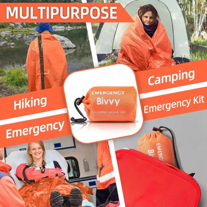 Emergency bivvy thermal survival sleeping bag - uses