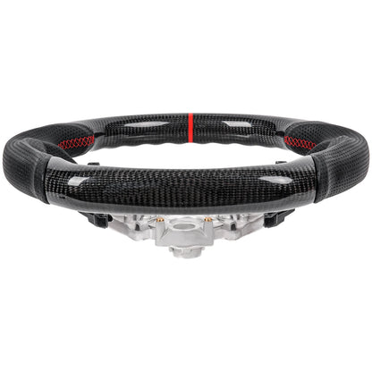 Rear of carbon fibre wheel showing factory mounting points