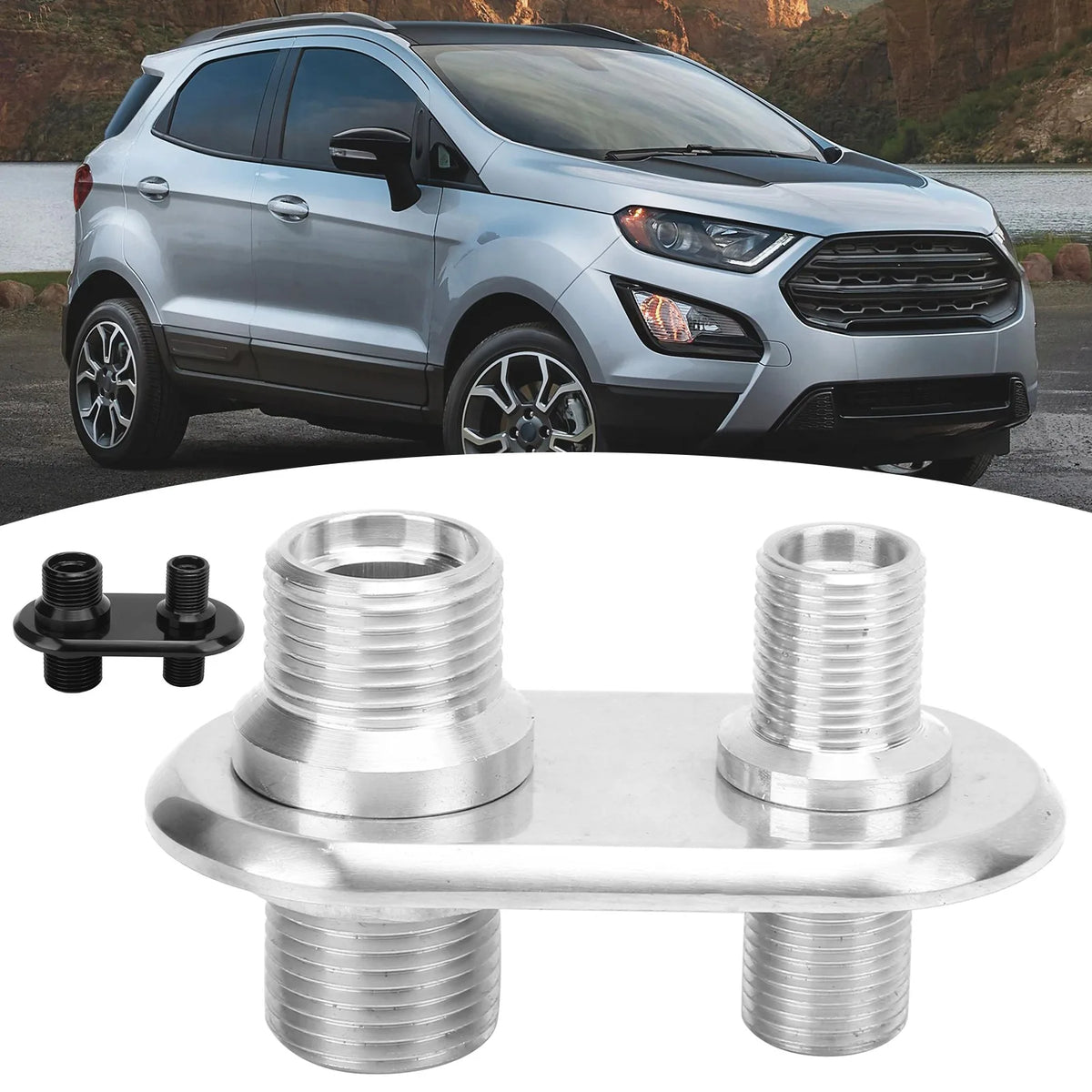 Car 2‑Port Air Conditioner Bulkhead Connector  Modification Replacement for  Firewall Bulkhead Tuck's Performance