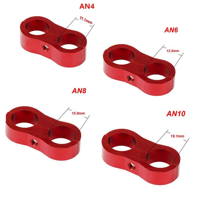 Universal AN4 AN6 AN8 AN10 Billet Oil Fuel Water Hose Tube Seprator Divider Clamp aluminum line separator Kit Tuck's Performance