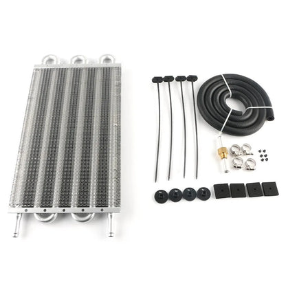 2 Row 4 Row 6 Row 8 Row 10Row 16Row Universal Remote Transmission Oil Cooler Auto-Manual Radiator Converter Aluminum Kit Tuck's Performance