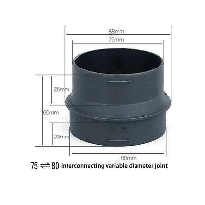60/75/90mm Automotive Heater Hot Air Pipe Conversion Interconnection Pipe Variable Diameter Joint Accessories Straight Bend Pipe Tuck's Performance