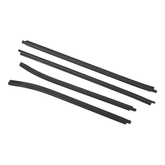 Set of 4 aftermarket window belt moulding weatherstrips to suit N70 Hilux dual cab 2005-2015