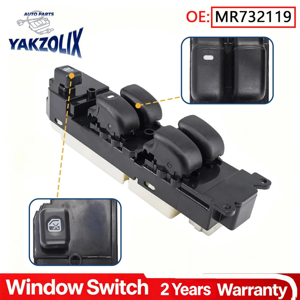 MR732119 for Mitsubishi Triton L200 K62T K74T 1996 1997 1998 - 2005 2006 2007 Power Window Door Switch Lifter Button Car Parts Tuck's Performance