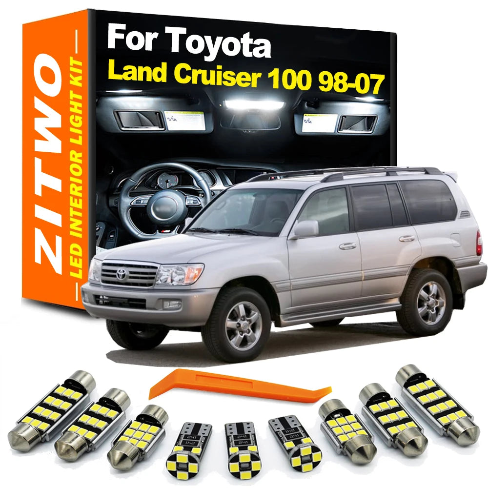 19-piece LED interior light kit for LandCruiser 100 Series
