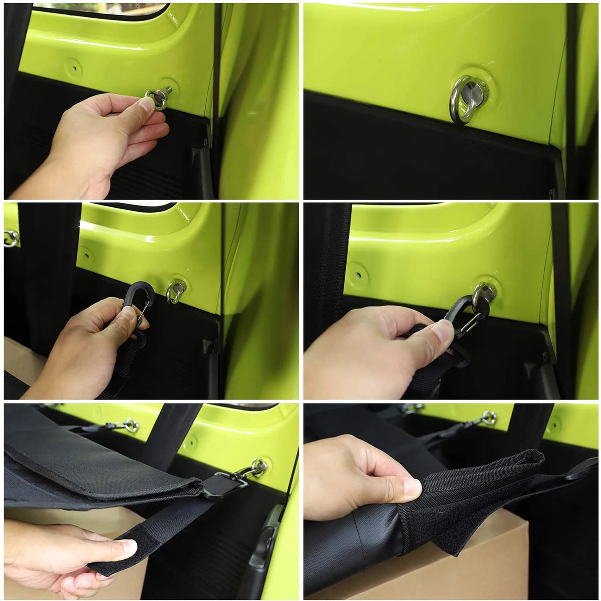 Jimny cargo curtain mounts