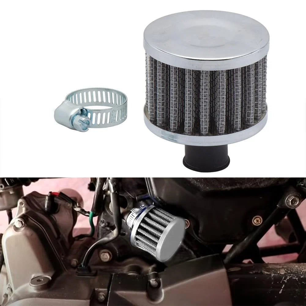 Universal Interface Car Air Filters 12mm For Motorcycle Cold Air Intake High Flow Crankcase Vent Cover Mini Breather Filters Tuck's Performance
