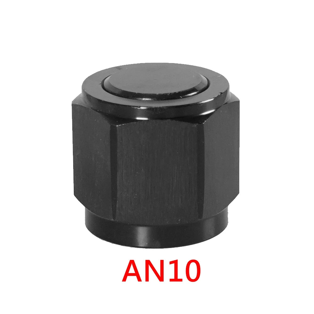 1PC AN4 AN6 AN8 AN10 AN12 Adapter Female Flare End Cap Plug Tube Fitting Hex Head Port Fitting Aluminum Black Tuck's Performance